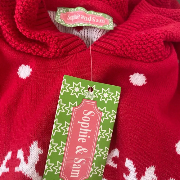 NWT Sophie & Sam Hooded Rudolph Poncho - Picture 7 of 8